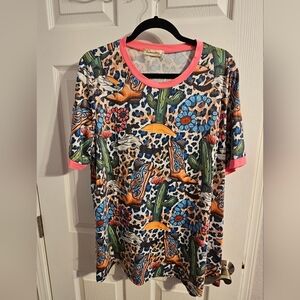 Southern Stitch Multicolor Graphic Top